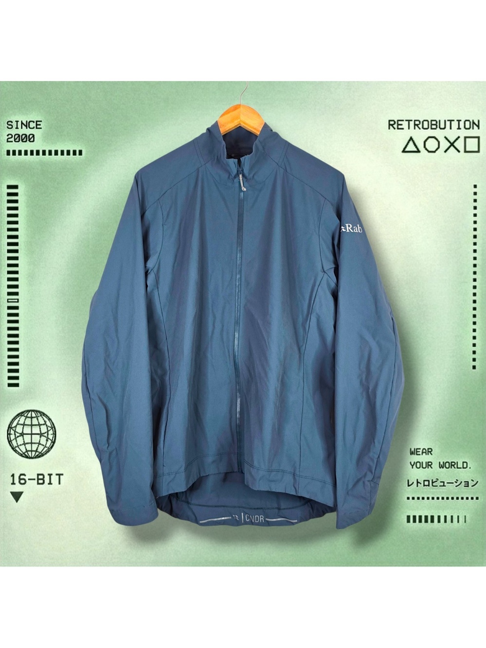 Rab Cinder Borealis Windbreaker Jacket Blue Size L